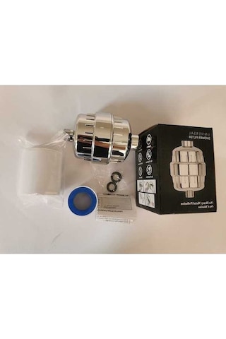 Novahub 10-15 Katmanlı Su Filtresi Duş Başlığı, 17 Katmanlı Banyo Filtre, Karbon Filtreli, Kolay Kullanım, Evde Rahatlık Gri