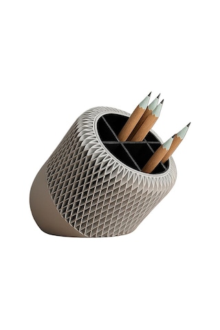 Modern Eğik Tasarımlı Kalemlik-fibrika Store - Beyaz Beyaz