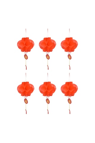 Kangvka 20 Adet Kırmızı Kağıt Feneri 15cm Çapında - Kolay Kurulum, Fesyen Dekorasyon, Yılbaşı Ve Bayramlar İçin