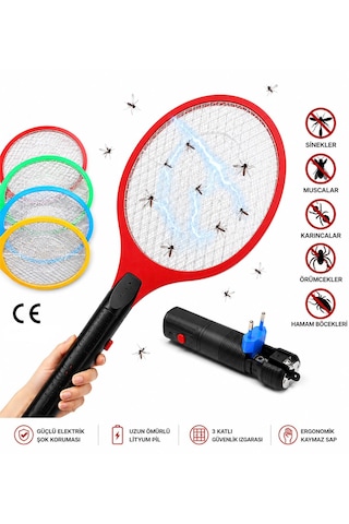 Elektirikli Şarjlı Sinek Öldürücü Raket Ev Ofis Açık Alan Kapalı Alan Kullanıma Uygun Bahçe Teras Elektronik Raket Kolay Kullanım Renk Stok Durumuna Göre Gönderilecektir