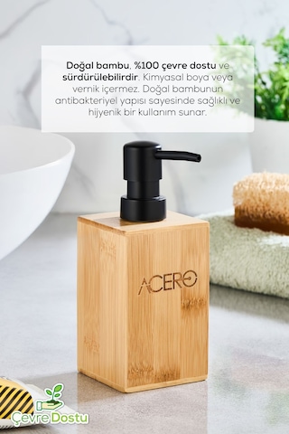Vienev Bambu Uzun Kare Sıvı Sabunluk 255 Ml Çok Renkli