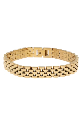 Erkek Hasır Model Çelik Bileklik Gold