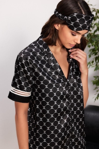 Pierre Cardin Siyah Saten Biyeli Kadın Pijama Şort Takımı 1325 Siyah