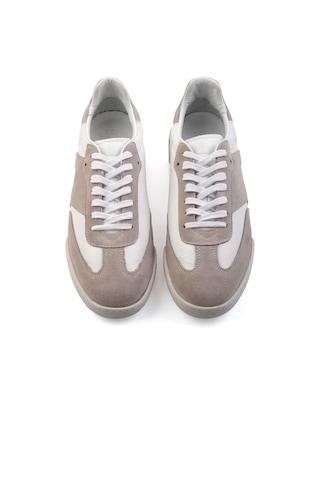 Bej Hakiki Deri Erkek Sneaker E01442500102 Bej