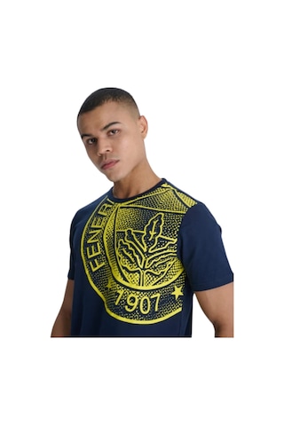 Fenerium Fenerbahçe Erkek Trıbun Halftone Logolu Tshırt Lacivert