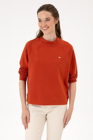 U.S. Polo Assn. Kadın Kiremit Regular Bisiklet Yaka Basic Sweatshırt 50313610-VR031