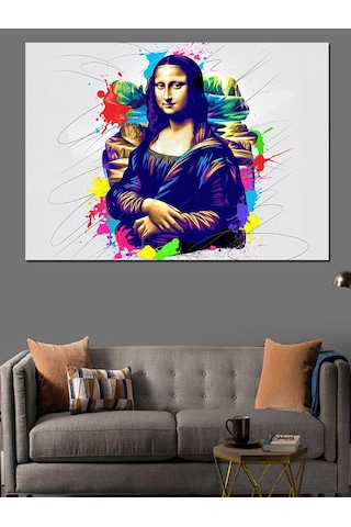 Graffiti Tarzı Mona Lisa Dekoratif Kanvas - Mdf Ahşap Tablo