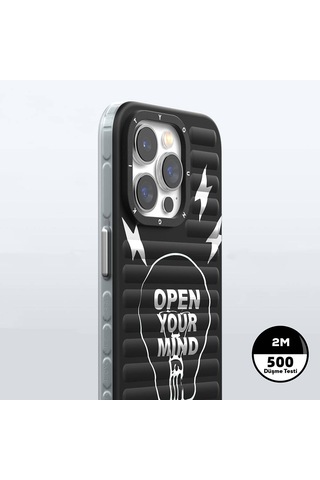 Apple Uyumlu iPhone 14 Pro Kılıf Max Magsafe Şarj Özellikli Youngkit Open Mind Serisi Kapak Siyah