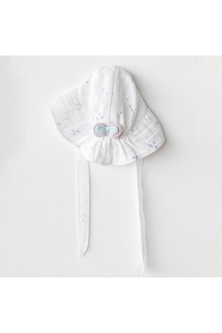Kız Bebek Şapka Hat Magical Butterfly Muslin Ac25580 Beyaz