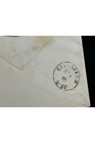 1885 Alman İmparatorluğu Dönemi Deutsches Reich 10 Pfennig Kuruş Pullu Zarf