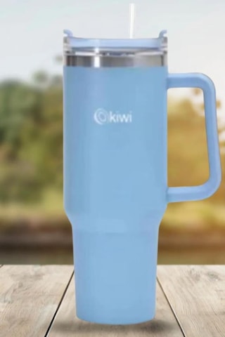 Kiwi Kt-8660 Pipetli Termos Bardak 1,2 Lt Sıcak Ve Soğuk Mavi