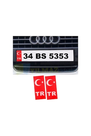 2'li Plakalık Tr Ay Yıldız Damla Sticker 10x4 Cm Diğer