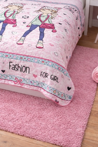 Çok Amaçlı Çocuk Yatak Örtüsü Geniş Ebatlı 160 X 230 Tek Örtü Pembe