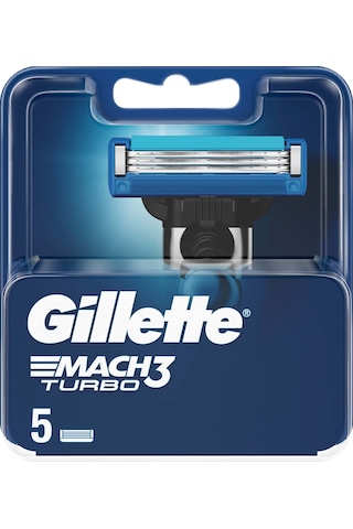 Gillette Mach3 Turbo Yedek Tıraş Bıçağı 5'li