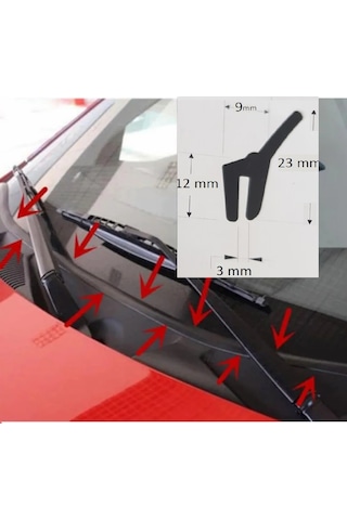 Ön Cam Dis Panel Mühür Fitili / Ön Kaput Su Engelleyici Fitil 433705963