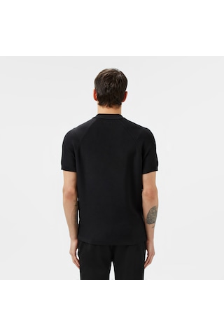 Lacoste Kısa Kollu Polo Yaka Regular Fit Erkek Triko Örme T-shirt Siyah