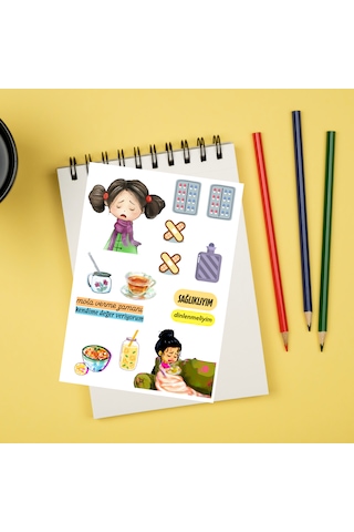 Hasta Modu Sticker Set 5 Sayfa Çıkartma