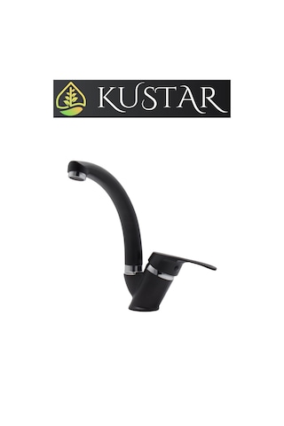 Kustar Sema Kısa Mix Aç Kapa Banyo Lavabo Bataryası Siyah