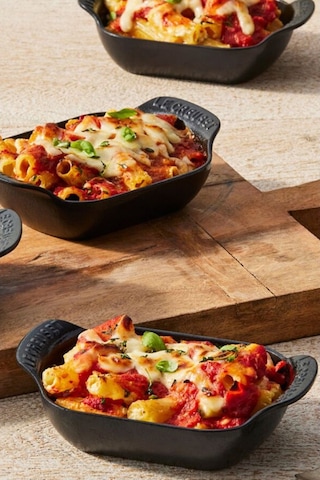 Le Creuset 4 Lü Mini Dikdörtgen Döküm Fırın Ve Servis Seti 13 Cm Fırın Tepsisi Siyah