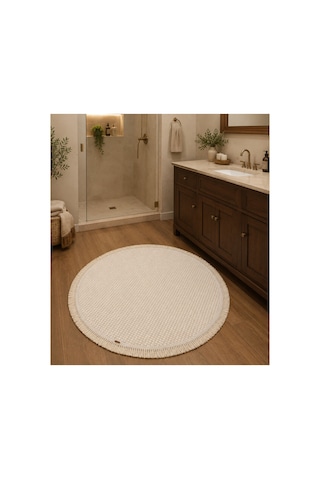 Vega 1451 Krem Daire Modern Hav Toz Tutmayan Koridor Salon Yatak Odası Oturma Odası Banyo Halısı
