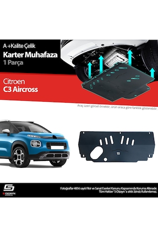 S-dizayn Citroen C3 Air Cross Çelik Karter Muhafaza 2017 Üzeri A+ Kalite