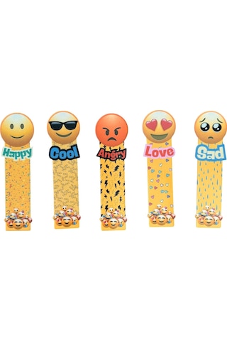 5 Adet Emoji Kitap Ayracı 15 Cm