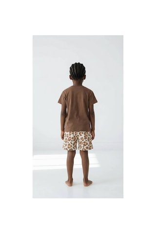 Poala Kids Logolu Leopar Şort Takım