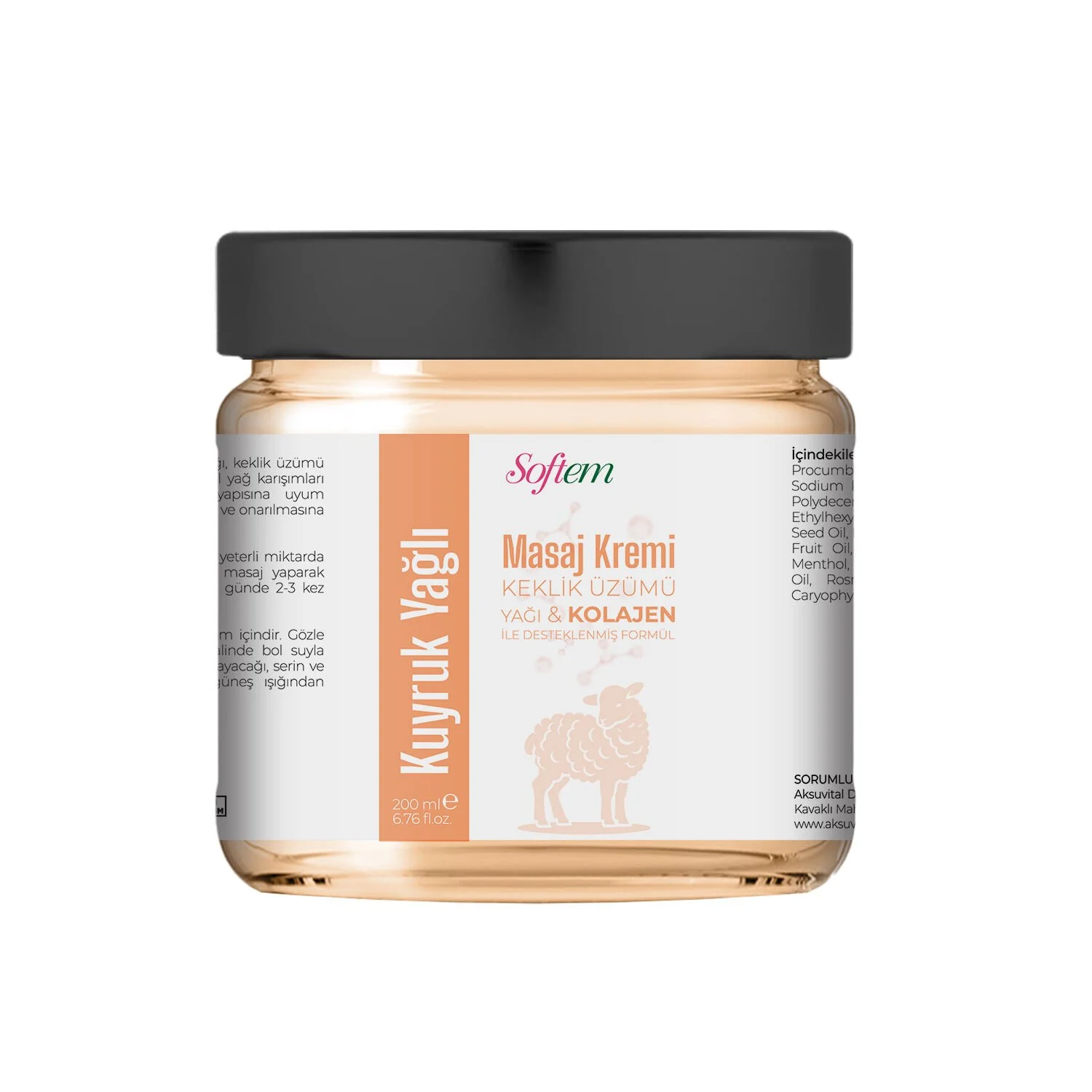Softem Kuyruk Yağlı Masaj Kremi 200 Ml