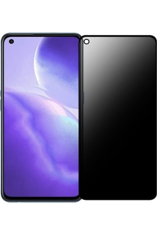 Oppo Reno 4 Lite Mat Hayalet Ekran Privacy Tam Kaplayan Kırılmaz Cam Seramik Nano Ekran Koruyucu
