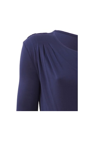Bulalgiy Kadın Lacivert Geniş Yaka Bluz - Bga013141