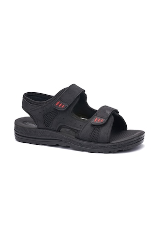 Günlük Unisex Kalın Anatomik Taban Cırtlı Ayarlanabilir Plaj Havuz Deniz Sandalet 037-337-183 Eski Siyah