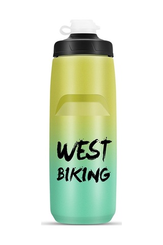 Batı Bisiklet 750ml Bisiklet Su Şişesi Taşınabilir Açık Bisiklet Su Bardağı, Renk: Sarı Yeşil Degrade Diğer