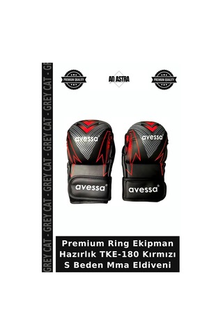 Premium Ring Ekipman Hazırlık Tke-180 Kırmızı S Beden Mma Eldiveni