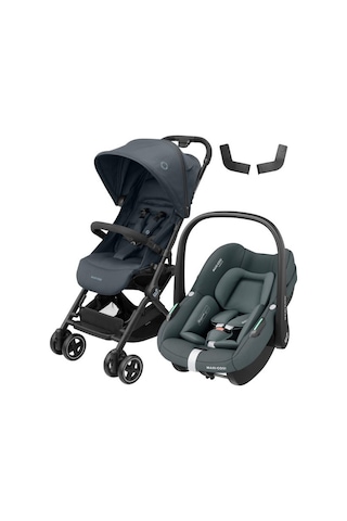 Maxi-Cosi Lara2-Pebble S Tek Elle Katlanabilen Ultra Kompakt Seyahat Sistem Bebek Arabası Graphite