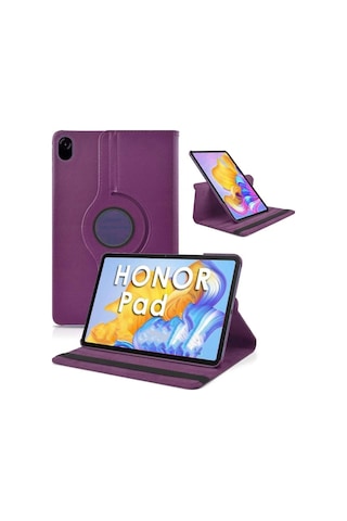 Huawei Honor Pad 10 12.1" Uyumlu Standlı 360 Yatay Dikey Dönebilen Deri Tablet Kılıfı Kapaklı Kılıf