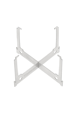 Tenfowee Kompakt Ultralight Çelik Alkol Ocağı, Katlanabilir Ayaklı, 120ml, Kamp Ve Bisiklet Turları İçin Taşınabilir Isıtma Aleti Gümüş