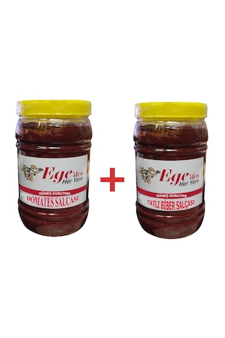 Domates Salçası 1 Kg + Tatlı Biber Salçası 1 Kg.-iki Lezzet Bir Arada