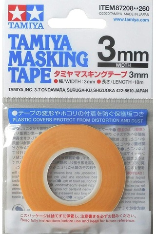 Tamıya Tam87208 87208 Maskeleme Bandı 3 Mm/18 M, Model Yapımı, Aksesuar, Sarı