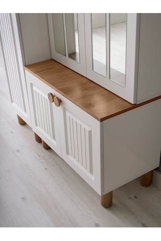 Tuna Mdf Portmanto Krem - Meşe