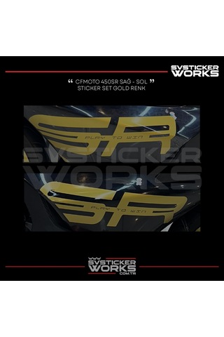 Cfmoto 450sr Grenaj Sticker Sağ Sol Gold Renk New Design Diğer