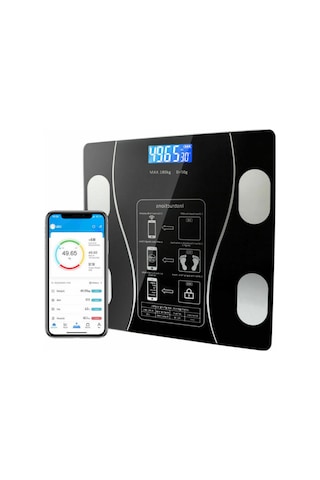 Techfit TF1075FİT Bluetooth Baskül Vücut Aanalizi Tartı Siyah