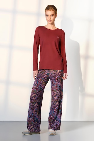 Doreanse Kadın Kırmızı Desenli T-shirt Pijama Takımı 25k4035-standart Kırmızı