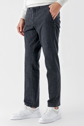 Morven Erkek Siyah Pamuk Yan Cep Dynamic Fit Chino Pantolon Siyah