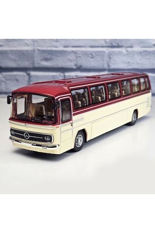 1:43 Ölçek Mercedes Benz O302 Otobüs Kırmızı/bej
