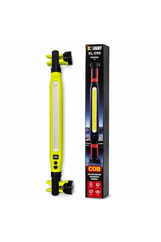 Mıknatıslı Type-c Şarj - Dijital Gösterge 360 Dönebilen Gövde - Askı Kanca - Çift Renk - 52.5cm El Fener - Işıldak Çok Amaçlı Led Çalışma Lambası 4 Fonksiyon Renkli Kl-d95