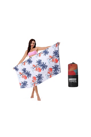 Ranyeek Mikrofiber Hızlı Kuruyan Plaj Havlusu - Flamingo Desenli 63x31.5 İnç Yüzme Ve Plaj Kullanıma Uygun Çok Renkli