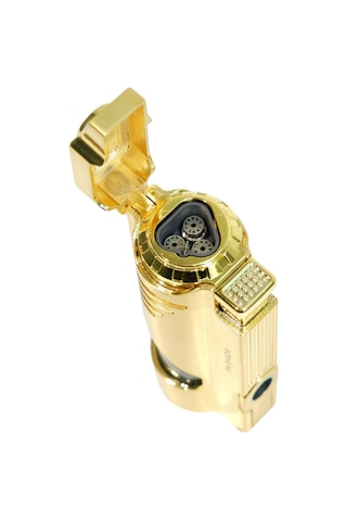 Parmida 3 Torch Pürmüz Delicili Gold Metal Puro Çakmağı - Tr9484