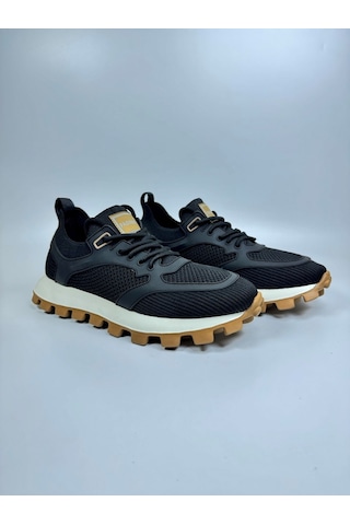 Daytex Triko Tekstil Saya Ultra Hafif Erkek Sneaker Spor Ayakkabı Siyah
