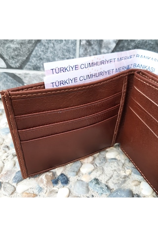 Gvnbag Hakiki Deri Erkek Bozuk Para Gözlü Taba Cüzdan Gvn-0133