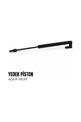 Pistonlu Karavan Camı İçin 28cm Açılır Cam Pistonu - İkili Set-2055 Siyah